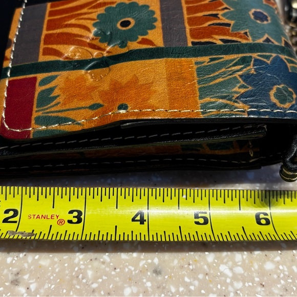 Patricia Nash Italian Leather Floral Block Clutch/Crossbody Bag - Picture 14 of 16